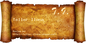 Teller Ilona névjegykártya